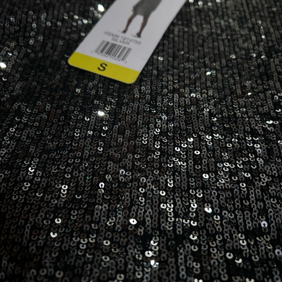 Steve Madden Women’s Sequin Cocktail Mini Dress - Silver & Black - Small NWT - Picture 11 of 12